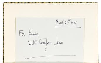 Rhys, Jean (1890-1979) Wide Sargasso Sea, special copy presented to the author with signed note.